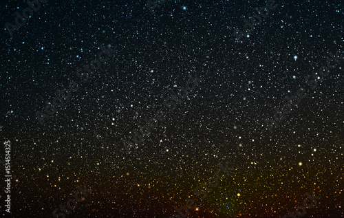 Fototapeta Naklejka Na Ścianę i Meble -  Space star shape sky night background, black starry cosmos abstract pattern dark blue science, textile cosmic galaxy astronomy decoration fantasy wallpaper landscape.