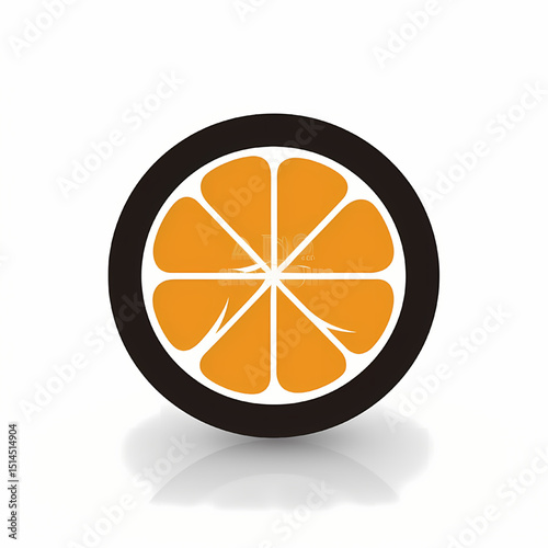 Vibrant Orange Slice Illustration A Zesty Design Element for Your Projects