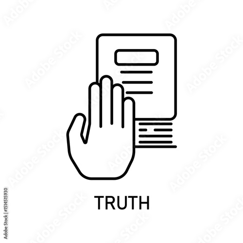 Icon a truth, isolated against a clean background.