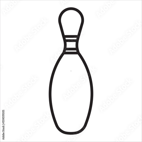 Bowling icon outline vector