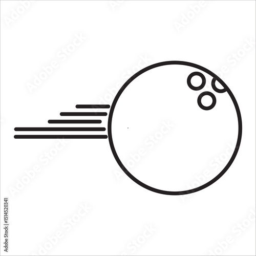 Bowling icon outline vector