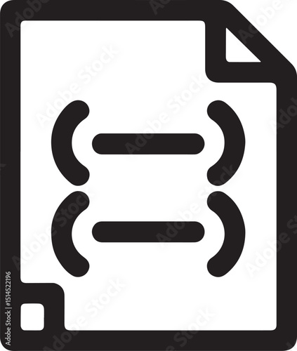 Code icon on document symbolizing programming coding development technology and data files perfect for software tech projects tutorials digital