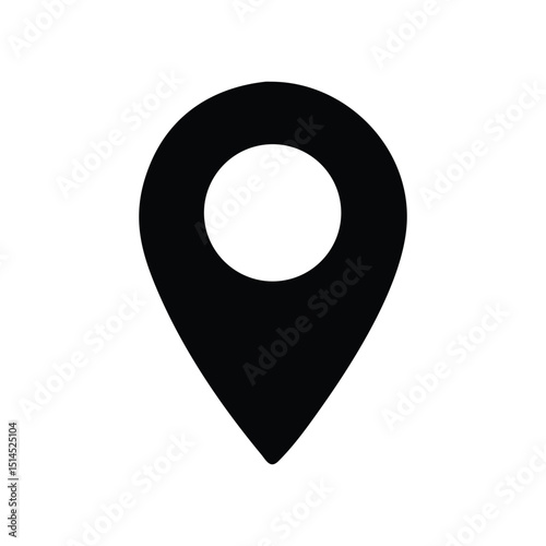 Map pointer pin icon vector for location and navigation design