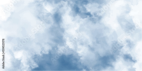Blue watercolor background for your design,soft sky cloud background, cloudscape sky clear cloud.White clouds on blue sky,