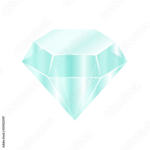 blue diamond isolated on white