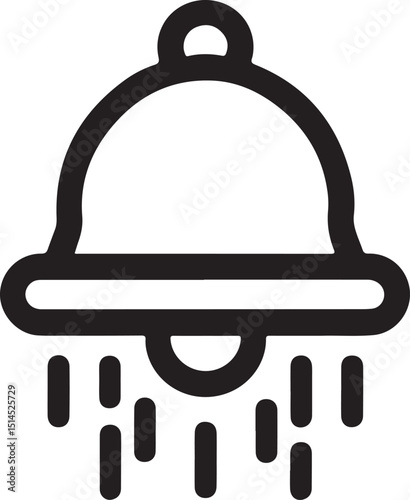 Notification rainfall icon representing weather alerts rain notifications environmental updates and precipitation warnings for apps forecasts outdoor planning