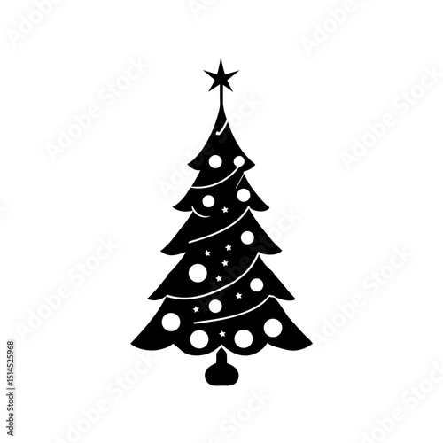 christmas tree isolated on white