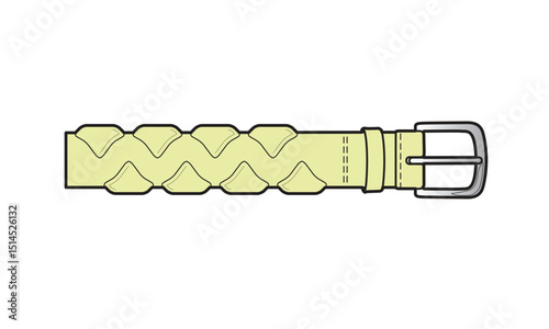 Western buckle belts vector design mockup template.