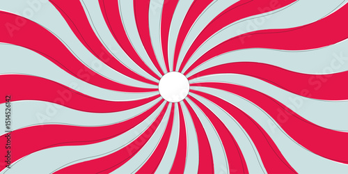 Abstract colorful sun rays and sunburst backdrop background. Spiral sunburst wallpaper. Cartoon marshmallow and lollipop texture. Radial striped vortex for psychedelic groovy design.