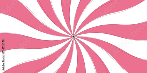 Abstract colorful sun rays and sunburst backdrop background. Spiral sunburst wallpaper. Cartoon marshmallow and lollipop texture. Radial striped vortex for psychedelic groovy design.