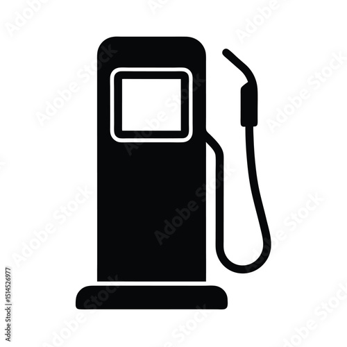 Gas Pump Icon Vector with Flat and Clean Look