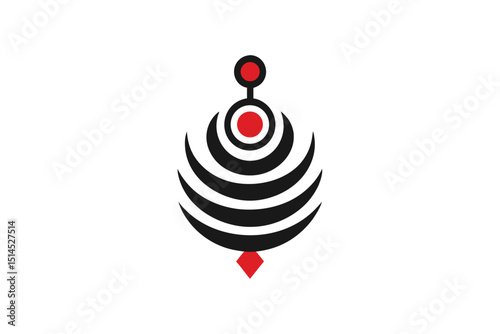 vector illustration of a fishing rod