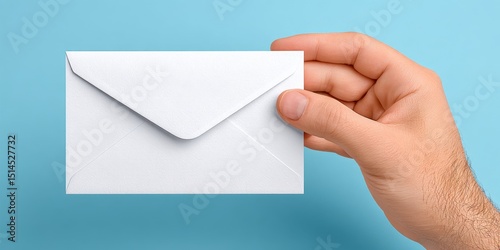 A hand holding a greeting card envelope addressed to a teammate