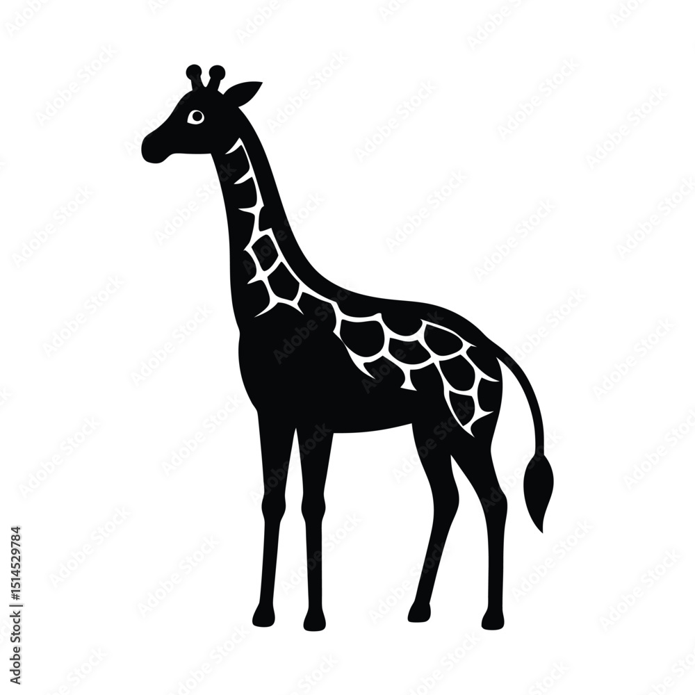 Fototapeta premium Giraffe Icon Vector Isolated with Flat and Clean Look