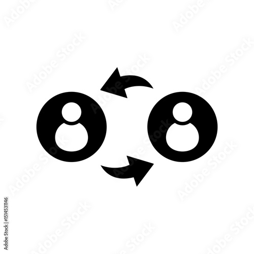 Icon a reciprocity, isolated against a clean background.