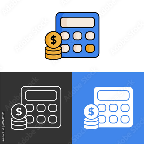 Financial Calculator with Dollar Icon