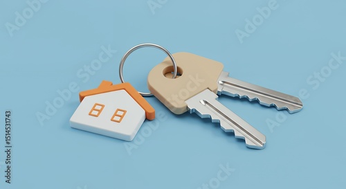 House Keys and Keyring: A Symbol of Homeownership and New Beginnings photo
