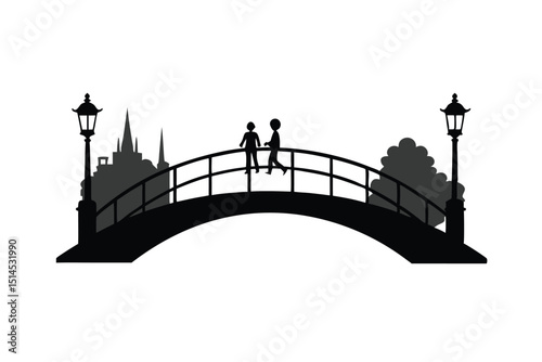 silhouette of the bridge