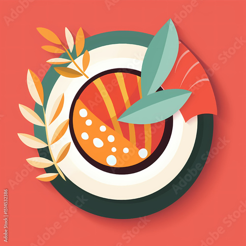 Autumn Harvest A Vibrant Celebration of Fall Flavors and Colors in Flat Lay Style Design