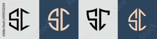 Creative simple Initial Letters SC Logo Designs Bundle. Free Download Creative simple Initial Letters SC Logo Designs Bundle. - GFXLoad