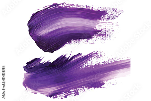 Two Purple Abstract Paint Strokes with Artistic Texture