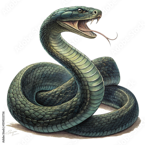Green Python Coiled