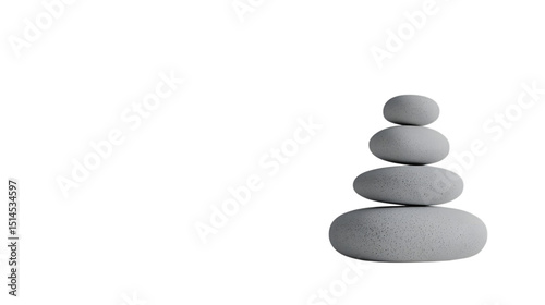 Stacked stones representing balance and harmony on a dark background for relaxation purposes