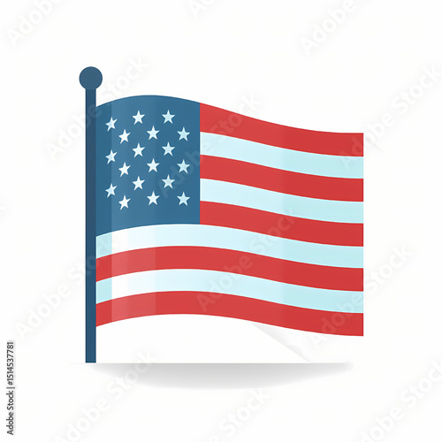 American Flag A Symbol of Freedom, Patriotism, and National Pride -  Waving in the Wind