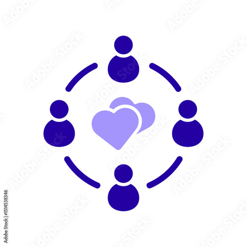Icon a relationship, isolated against a clean background.