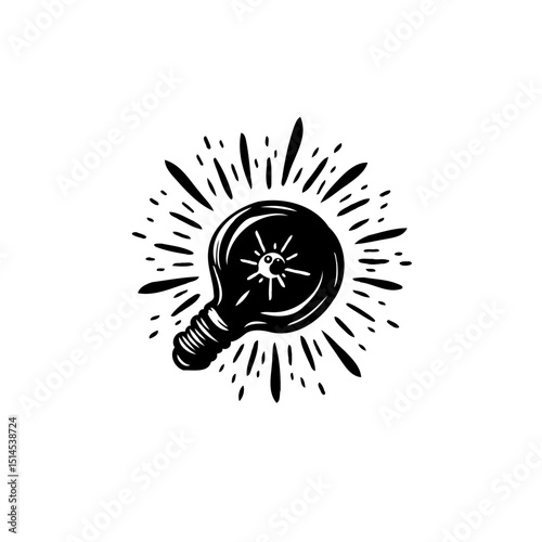 Creative lightbulb illustration symbolizing innovation and brilliant ideas concept