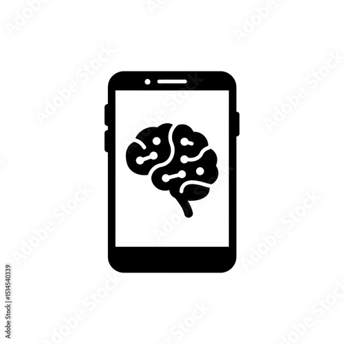 Mobile with neural interface representing AI integration and smart technology