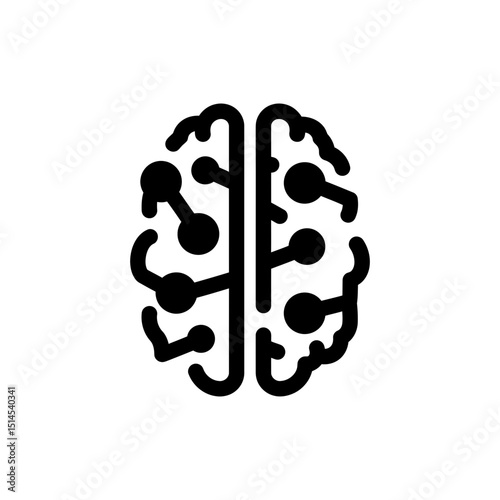 Neural connections in brain icon representing neural network technology
