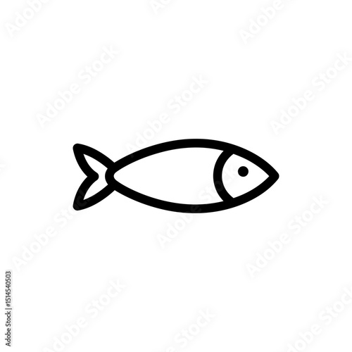 Curved small anchovy fish isolated on white background