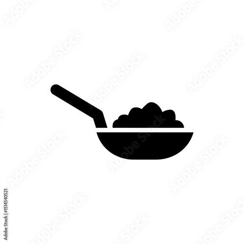 Scoop of baba ghanoush dip isolated on white background with creamy texture
