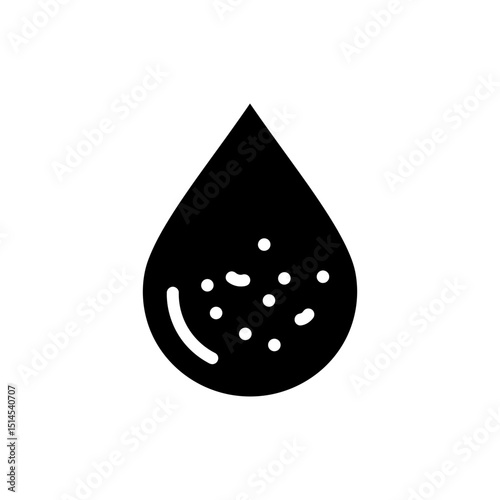 Drop of Chili Oil with Red Flecks on White Background