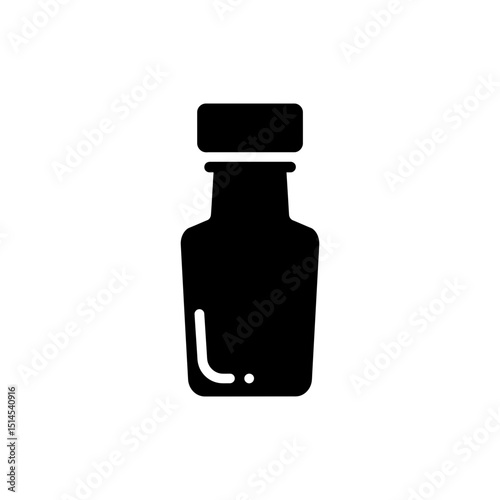 Close Up of Flaxseed Oil Bottle Neck with Pouring Spout