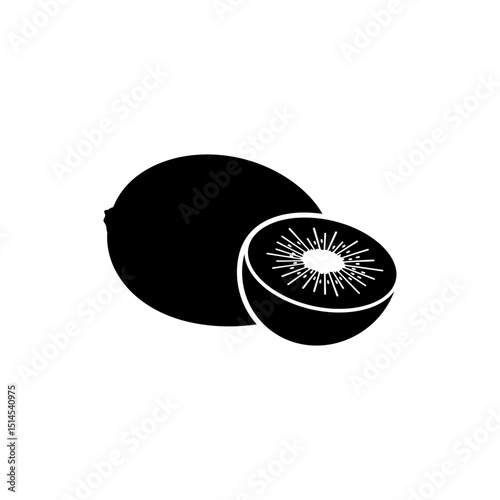 Close-up of kiwi cut showing seeds and juicy green flesh