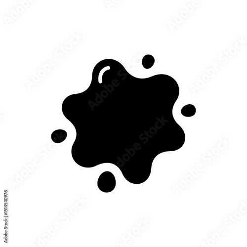 Red Ketchup Splatter Viewed from Top on White Background