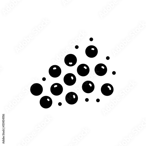 Scattered Peppercorns Close-up Isolated on White Background