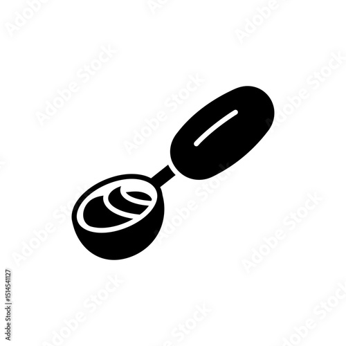 Scoop of Peanut Butter on Spoon Close Up Creamy Spread
