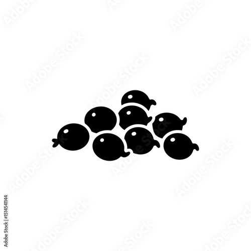 Cluster of Quinoa Seeds on White Background