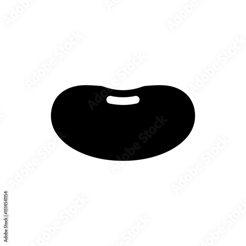 Oval Red Kidney Beans Closeup on White Background
