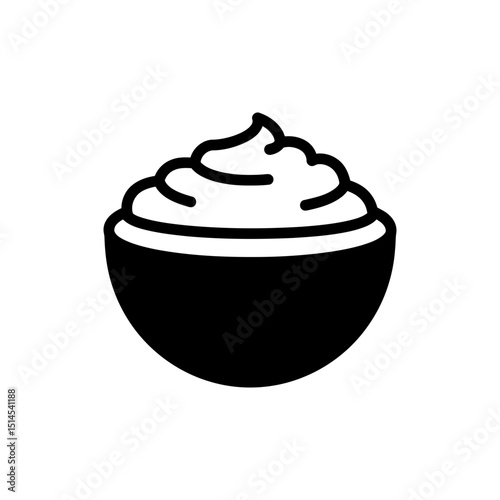 Scoop of creamy ricotta cheese spread isolated on white background