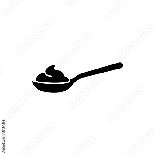 Spoonful of Thick Tomato Paste with Rich Red Color on White Background