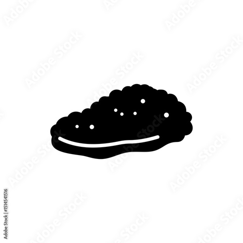 Silhouette of veal cutlet isolated on white background close up fresh