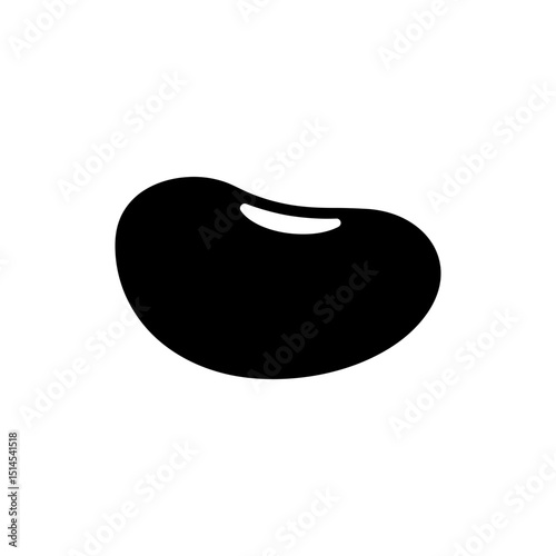 Smooth Shaped White Beans Closeup on White Background