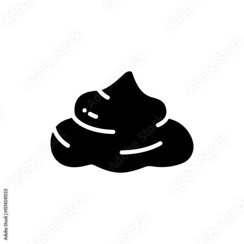 Green Wasabi Dollop Shape on White Background