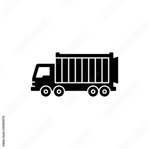 Container truck with rear doors for cargo loading and delivery