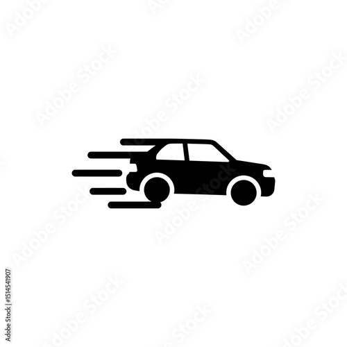 Motion blur speed lines behind car showing fast movement effect