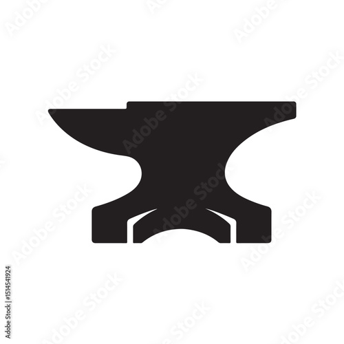 Anvil sharp horn icon vector silhouette